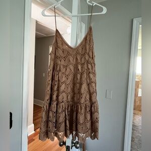 Shop talulah lace brown mini dress